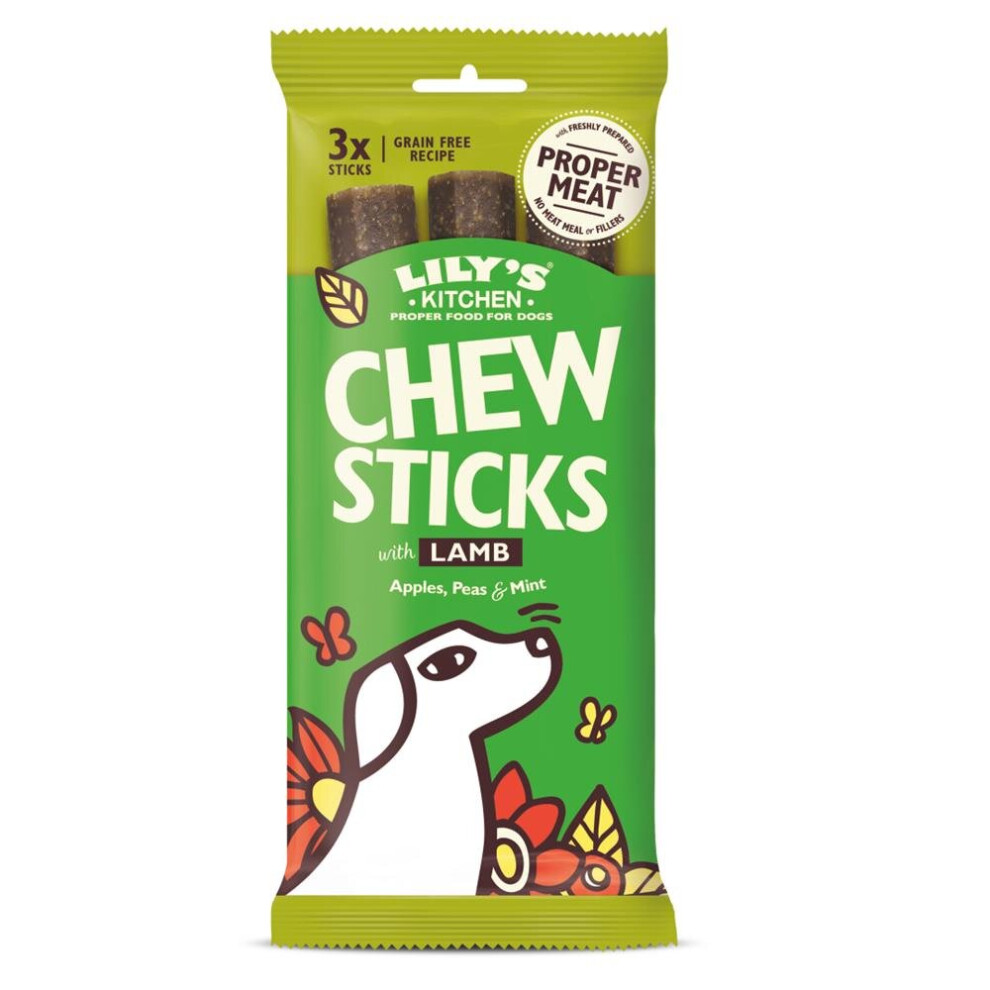 Lily's Kitchen Dog Chew Sticks With Lamb 120G (Pack Of 10)