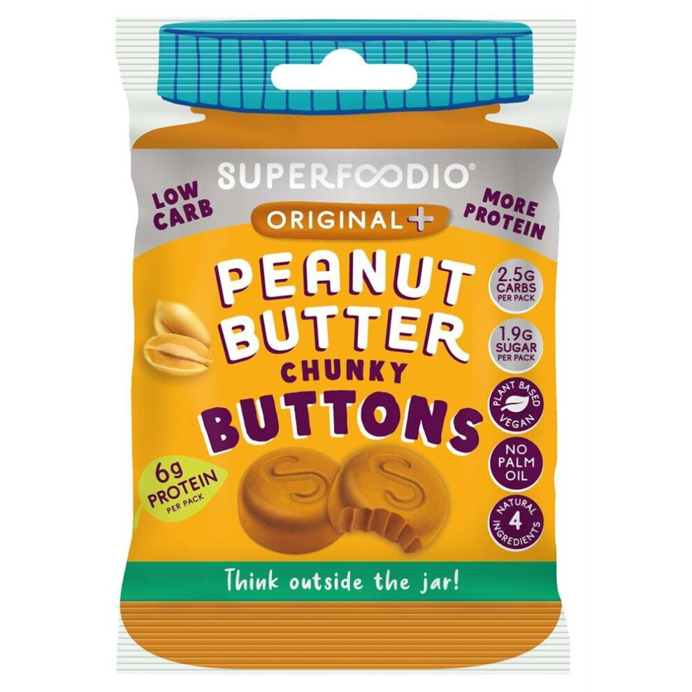 Superfoodio No Added Sugar Peanut Butter Buttons - 20G (Pack Of 15) - Image 3