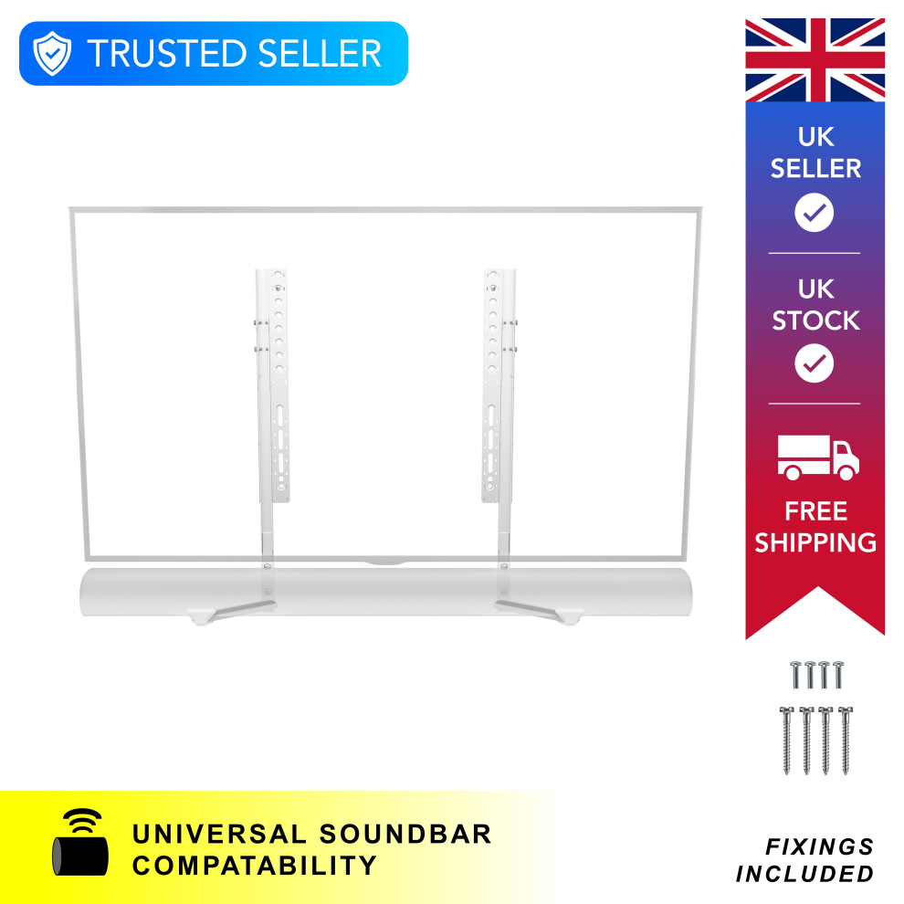 (White) Universal Soundbar Mount Bracket Mahara