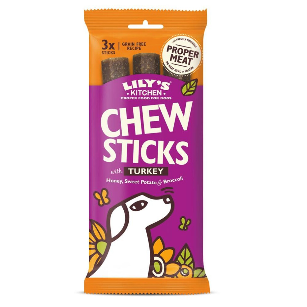 Lily's Kitchen Dog Chew Sticks With Turkey 120G (Pack Of 10)