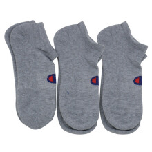 (Grey, UK 6-12) Champion Mens Low Cut Socks 3 Pack Regular Soft Cotton Gym Sports Trainer Socks