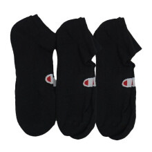 (Black, UK 6-12) Champion Mens Low Cut Socks 3 Pack Regular Soft Cotton Gym Sports Trainer Socks