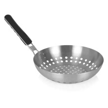 Tower T932017 28cm Stainless Steel Grill Wok for BBQ's with Folding Handle