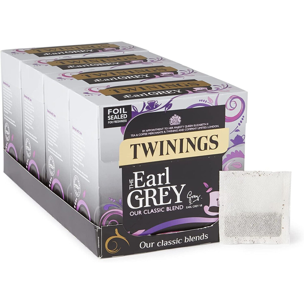 Twinings Earl Grey Tea 400 Bags (Multipack of 4 x 100 Tea Bags)