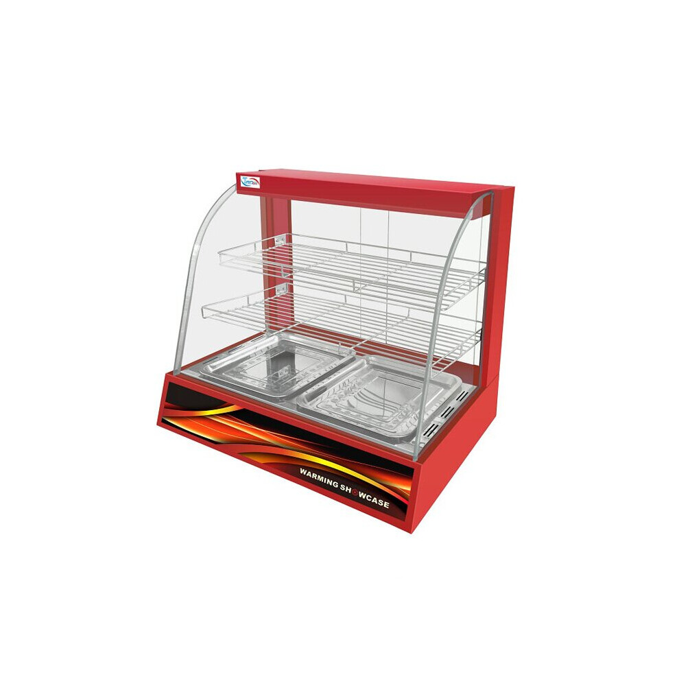 3 Tier Electric Food Warmer Display Cabinet Glass Showcase Commercial - Image 2