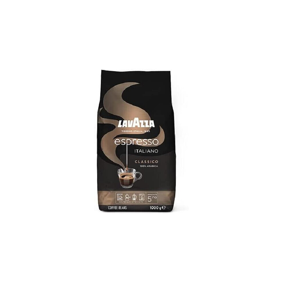Lavazza Espresso Italiano Arabica Medium Roast Coffee Beans, 1Kg