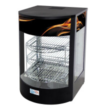 Commercial Hot Food Pie Pizza Slice Curved Glass Warmer Display