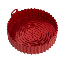 (2) Food Grade Basket Mat Air Fryers Oven Replacemen Grill Pan Silicone Round Oven Baking Tray Wholesale 2023 New Easy Clean Hot