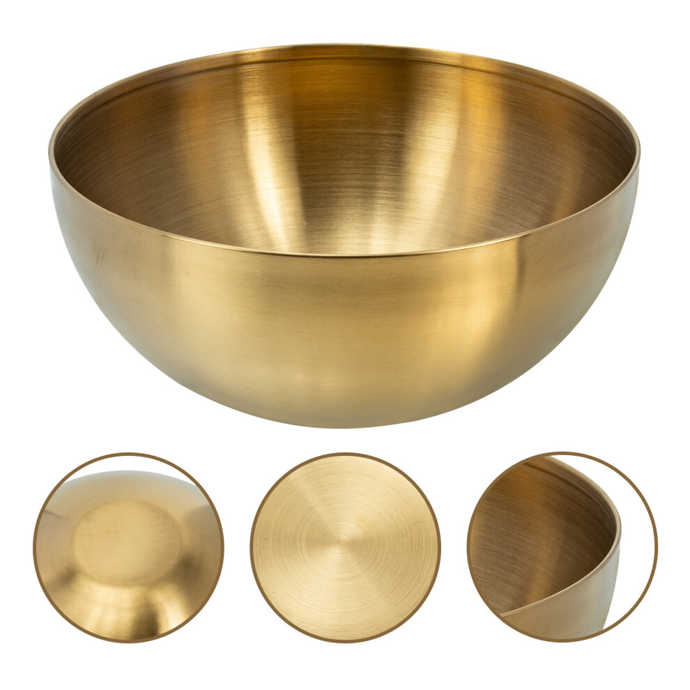 (Golden) Bowl Salad Bowls Stainless Steel Serving Soup Metal Fruit Korean Container Ramen Kitchen Storage Mixing Rice Noodle Cereal Snack-image-OPC-PBNQPQJ-NEW