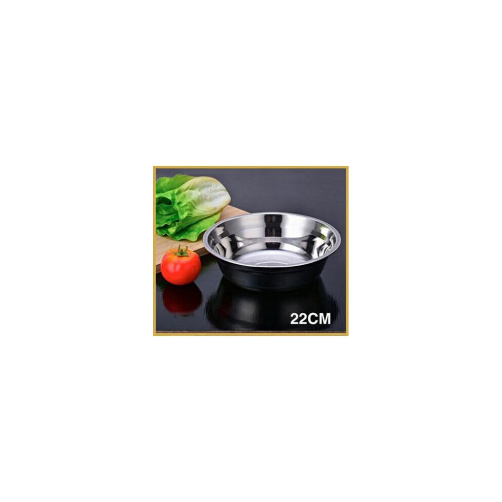 Dechoicelife (22Cm) 1Pcs Bowls Stainless Steel Baby Feeding Bowl Food Snacks Bowl Salad Mixing Bowl Kitchen Cooking Tools Food Rice Fruit Tableware