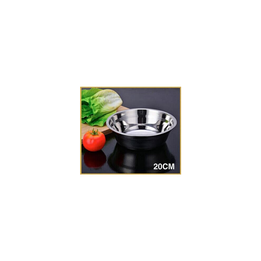 Dechoicelife (20Cm) 1Pcs Bowls Stainless Steel Baby Feeding Bowl Food Snacks Bowl Salad Mixing Bowl Kitchen Cooking Tools Food Rice Fruit Tableware