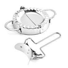 2pcs 304 Stainless Steel Dumpling Clip Set and Noodle Knife Dumpling Mould Ravioli Kitchen Pastry Tools Home Kitchen Accessories