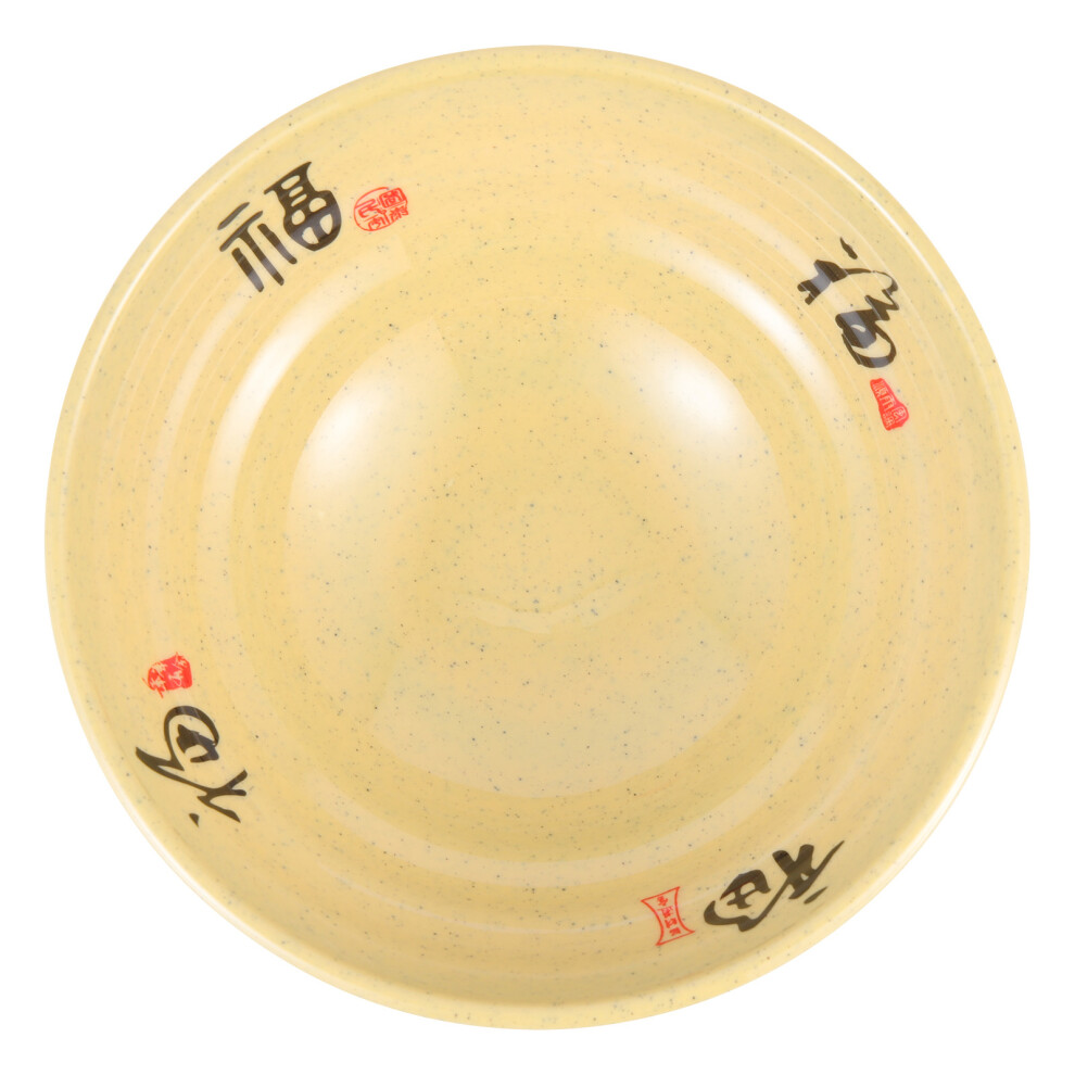 (Yellow) Bowl Bowls Japanese Ramen Noodle Soup Melamine Serving Mixing Cereal Pho Miso Salad Pasta Rice Deep Large Udon Asian Restaurant