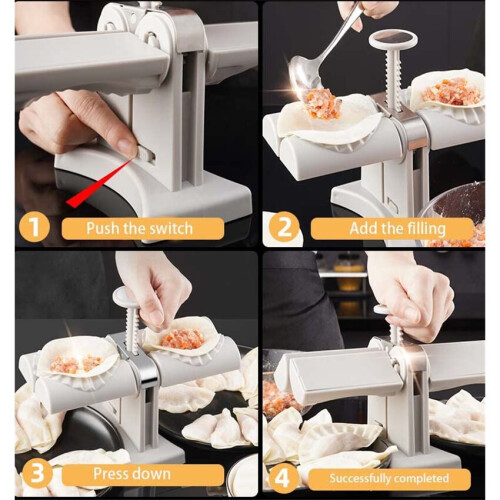 (Dumpling Maker) Dumpling Maker Machine Press Dumplings Mold Kitchen Accessories Automatic Pressing Tool DIY Empanadas Ravioli Mould Lazy Gadget 2