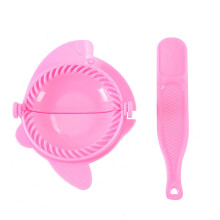 (pink) Plastic Dumpling Mould Easy To Use Thickened Dumpling Mold Diy Kitchen Tool Dough Press Gadgets Dumpling Making Machine Creative