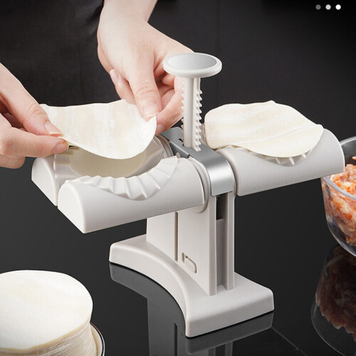 (3pcs mold B) Automatic Dumpling Maker Machine Double Head Press Dumplings Mold DIY Empanadas Ravioli Mould Kitchen Accessories Gadgets Tools 2