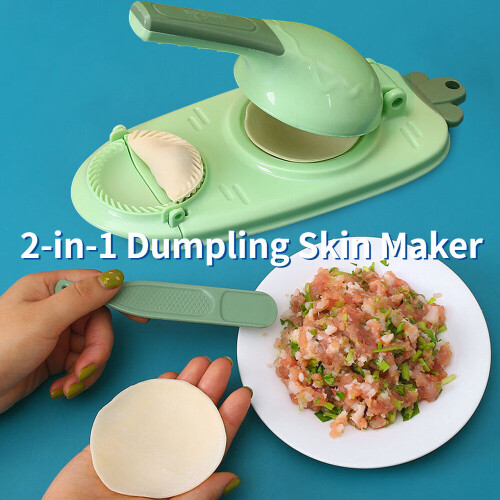 (P) 2 In 1 Manual Tortilla Maker Dough Pressing Tool Dumpling Artifact Manual Dumpling Pressing Tool Dumpling Wrapper Making Mold 1