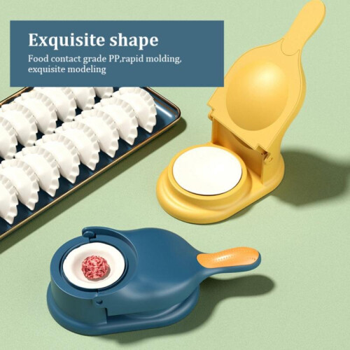 (blue) 2 In 1 Dumpling Mold Dumpling Maker Machine Pressing Tool Set DIY Dumpling Skin Mould Dumpling Wrapper Maker 2