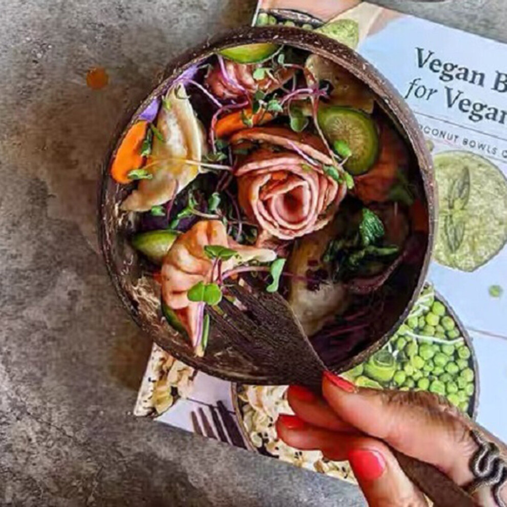 (13-15cm) Creative Salad Mixing Bowl Kitchen Utensils Handmade Coconut Salad Bowl Wear-resistant Eco-friendly Home Decor Dinnerware-image-OPC-PBNQYXG-NEW