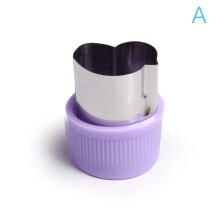 (A) 1PC Various Shapes Vegetables Cutter Plastic Handle Portable Cook Tools Stainless Steel Fruit Cutting Die Kitchen Gadgets