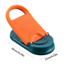 (Orange) 2 in 1 Dumpling Mold Pressing Dumpling Skin Rolling Dough Dumpling Machine Press Household Manual Baking Pastry Machine Kitchen