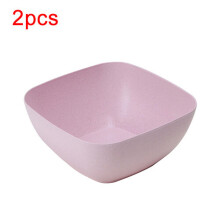 (pink-2pcs) salad bowl fruit bowl kitchen rice noodle mixing instant noodles kitchen soup plastic cereal small serving snack bowl plate new