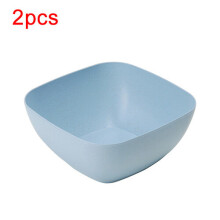 (blue-2pcs) salad bowl fruit bowl kitchen rice noodle mixing instant noodles kitchen soup plastic cereal small serving snack bowl plate new