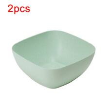 (green-2pcs) salad bowl fruit bowl kitchen rice noodle mixing instant noodles kitchen soup plastic cereal small serving snack bowl plate new