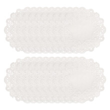 Doilies Paper Lace Cake White Tray Wedding Large Liners Craft Baking Party Dessert Plate Placemats Round Disposable Pads Oil