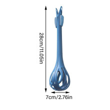 (Blue) Multifunctional Egg Beater Egg Milk Whisk Pasta Tongs Food Clips Mixer Manual Stirrer Kitchen Cream Bake Tool Kitchen Accessory