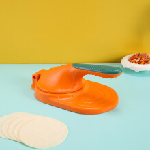 (Orange) DIY Dumpling Skin Plastic Dough Presser Pastry Ravioli Wrapper Mold  Household Manual Press Dumpling Kitchen Baking Accessories