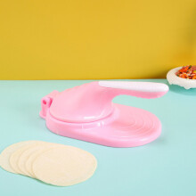 (Pink) DIY Dumpling Skin Plastic Dough Presser Pastry Ravioli Wrapper Mold  Household Manual Press Dumpling Kitchen Baking Accessories