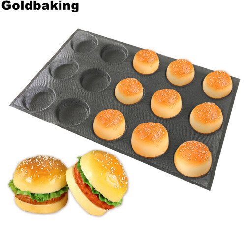 (GB011) Goldbaking Silicone Bun Bread Forms Non Stick Baking Sheets ...