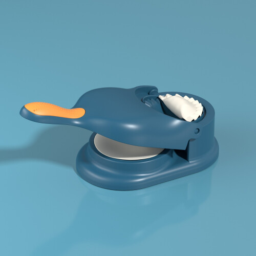 (Blue) 2 In 1 Dumpling Maker Manual Wrapper Making Plastic Mold Dumpling Maker Dough Pressing Tool Kitchen Baking Accessori Baking
