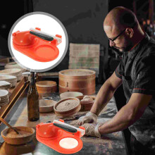 (Orange) Dumpling Maker Press Tortilla Dough Presser Skin Wrapper Tool Mold Empanada Manual Pierogi Molds Machine Corn Pastry Pasta