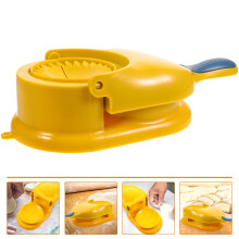 (Yellow) Dumpling Maker Press Dough Presser Tortilla Tool Skin Manual Molds Pierogi Wonton Machine Pressing Wrapper Wrappers Making