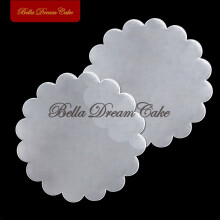 (Style 5 D16cm) 2pcs/set Flower Shape Acrylic Cake Discs Buttercream Smoothing Cake Board Wedding Tray Cake Decorating Tools Baking Accessories