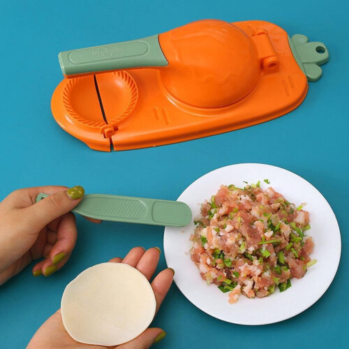 (Green) Dumpling Maker Machine Automatic Press Dumplings Wrapper Mold Kitchen Accessory Pressing Jiaozi DIY Mould Gadgets Free Shiping 1
