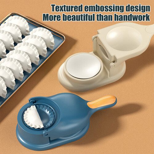 (blue) 2 in 1 Dumpling Mould Dumpling Skin Rolling Dough Labor-Saving Kitchen Dumpling Machine Dumpling Wrapper Maker Tools 1