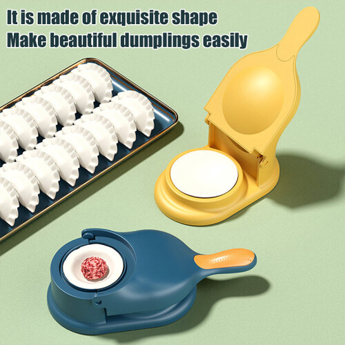 (blue) 2 in 1 Dumpling Mould Dumpling Skin Rolling Dough Labor-Saving Kitchen Dumpling Machine Dumpling Wrapper Maker Tools 2