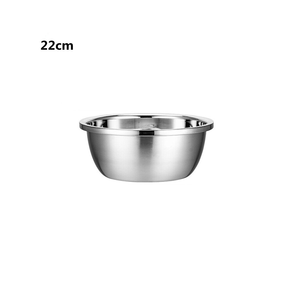 (22cm) Thicken 304 Stainless Steel Salad Egg Mixing Bowls with Lid Flour Soup Bowl European Kitchen Utensils Vegetable Fruit Basin-image-OPC-PBNR75G-NEW