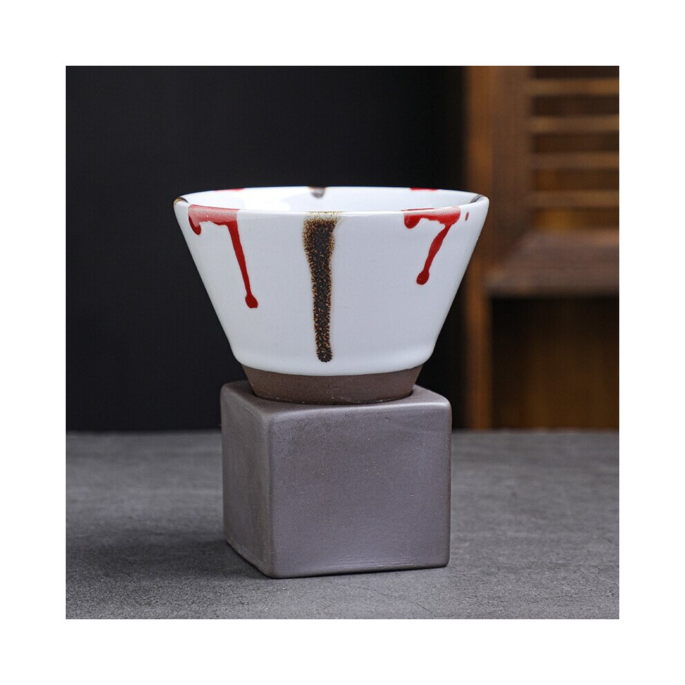 (A 200ml) 1pcs Creative Retro Ceramic Coffee Mug Rough Pottery Tea Cup Japanese Latte Pull Flower Porcelain Cup Pottery Coffee Cup