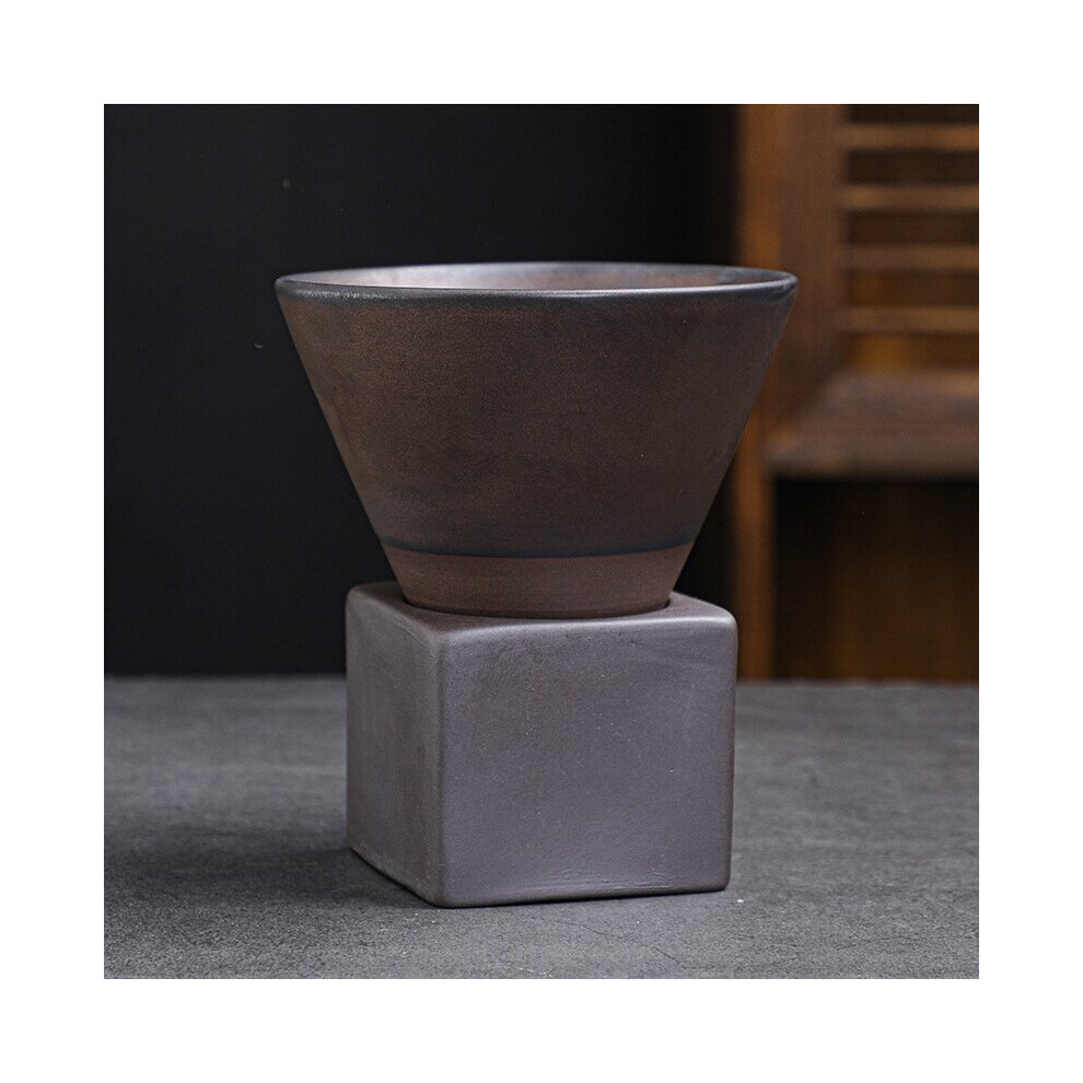 (B 200ml) 1pcs Creative Retro Ceramic Coffee Mug Rough Pottery Tea Cup Japanese Latte Pull Flower Porcelain Cup Pottery Coffee Cup