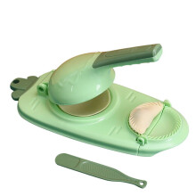 (B Green) Dumpling Wrapper Making Mold 2 in 1 Kitchen Dough Pressing Machine Kids DIY Food Grade Environmental Protection Material Tool