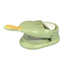 (A Green) Dumpling Wrapper Making Mold 2 in 1 Kitchen Dough Pressing Machine Kids DIY Food Grade Environmental Protection Material Tool