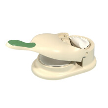 (A Beige) Dumpling Wrapper Making Mold 2 in 1 Kitchen Dough Pressing Machine Kids DIY Food Grade Environmental Protection Material Tool