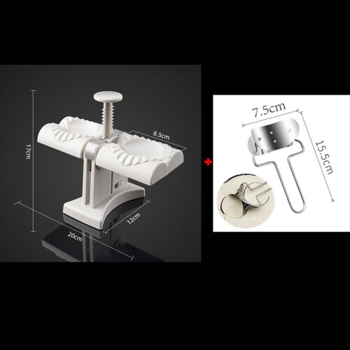 (Set C) Dumpling Maker Machine Automatic Dumpling Artifact Household Double Head Press Dumplings Mold DIY Empanadas Ravioli Mould Tools