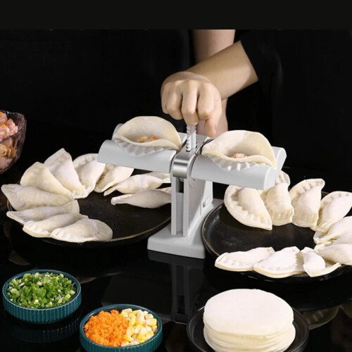 (pink) Automatic Double Head Dumplings Artifact Manual Press Noodle Type Pierogi Maker Mold Dumpling Maker Hoom Kitchen Dumpling Mould 2