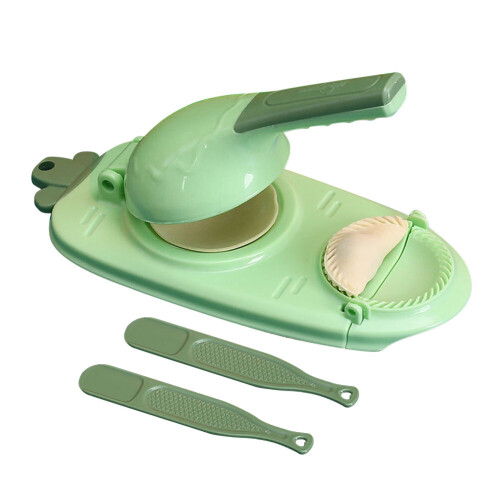 (F) 2-in-1 Dumpling Maker DIY Dumpling Wrapper Machine Manual Dumplings Making Molds with Rolling Stick Practical Pastry Tools