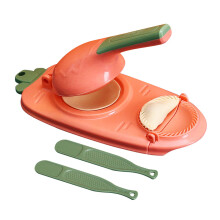 (E) 2-in-1 Dumpling Maker DIY Dumpling Wrapper Machine Manual Dumplings Making Molds with Rolling Stick Practical Pastry Tools